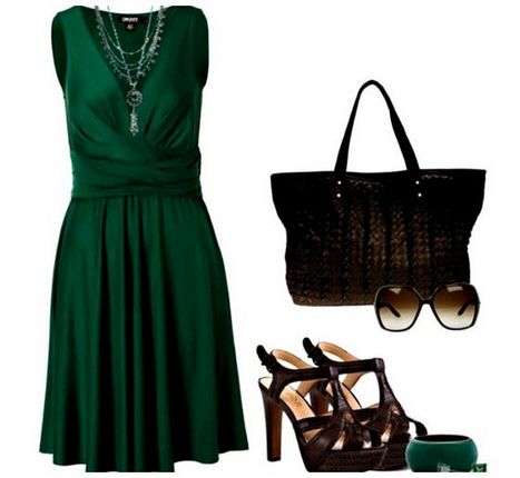 Аксесуари до зеленого плаття