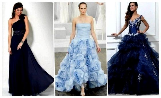 Береги любові: вибираємо синє весільну сукню