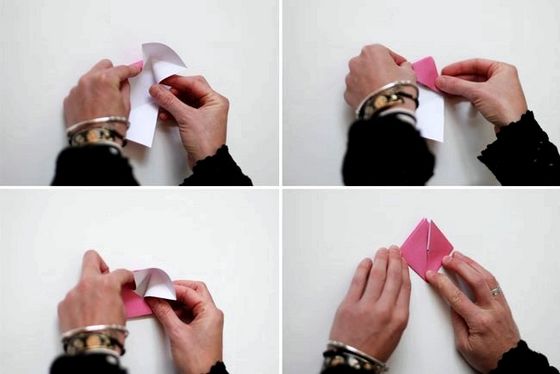 Як зробити орігамі з паперу: сердечко (відео)