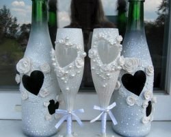 Як прикрасити весільні келихи: оригінальні ідеї декору