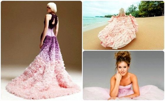 Рожеве весільне плаття: втілення тендітної ніжності