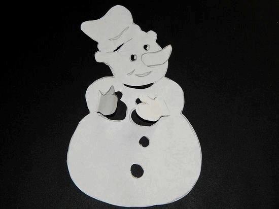 Сніговий один: як зробити сніговика з паперу своїми руками