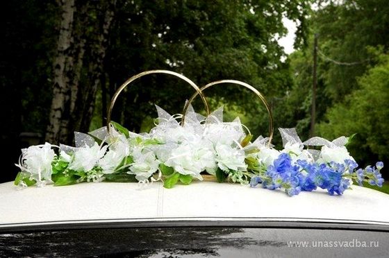 Весільні кільця на машину - нестандартні ідеї